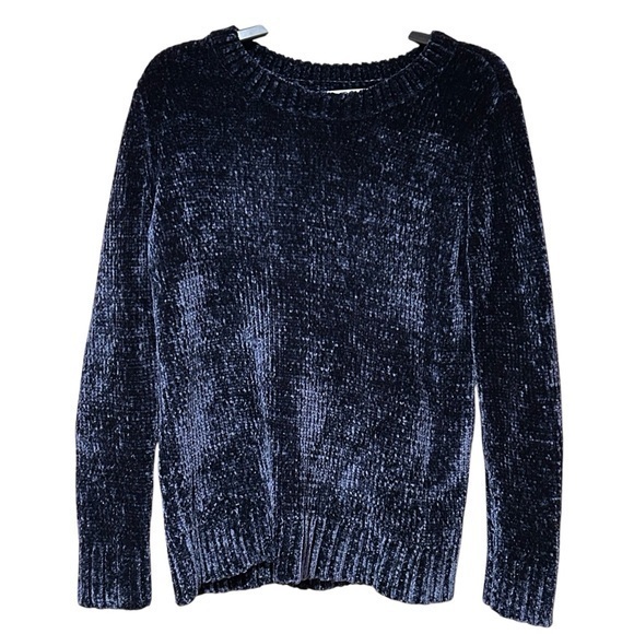 Orvis Women’s Navy Blue Chenille Crewneck‎ Sweater Size Medium - Picture 1 of 9